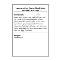 Heartbreaking Dawns Classic Gold Habanero Hot Sauce - Hot Sauce