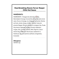Heartbreaking Dawns Fervor Reaper Chile Hot Sauce - Hot Sauce