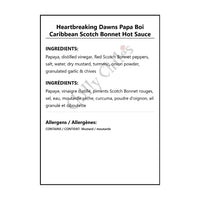 Heartbreaking Dawns Papa Boi Caribbean Bonnet Hot Sauce - Hot Sauce