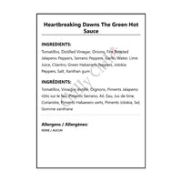Heartbreaking Dawns The Green Hot Sauce - Hot Sauce