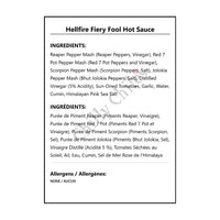 Hellfire Fiery Fool Hot Sauce - Hot Sauce