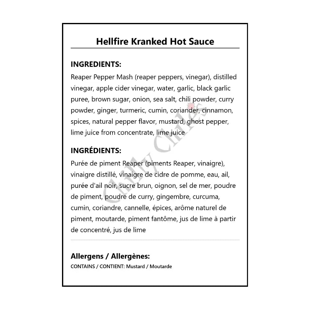 Hellfire Kranked Hot Sauce - Hot Sauce