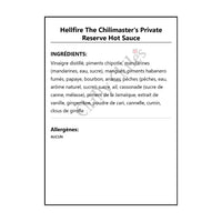 Hellfire The Chilimaster’s Private Reserve Hot Sauce - Hot Sauce
