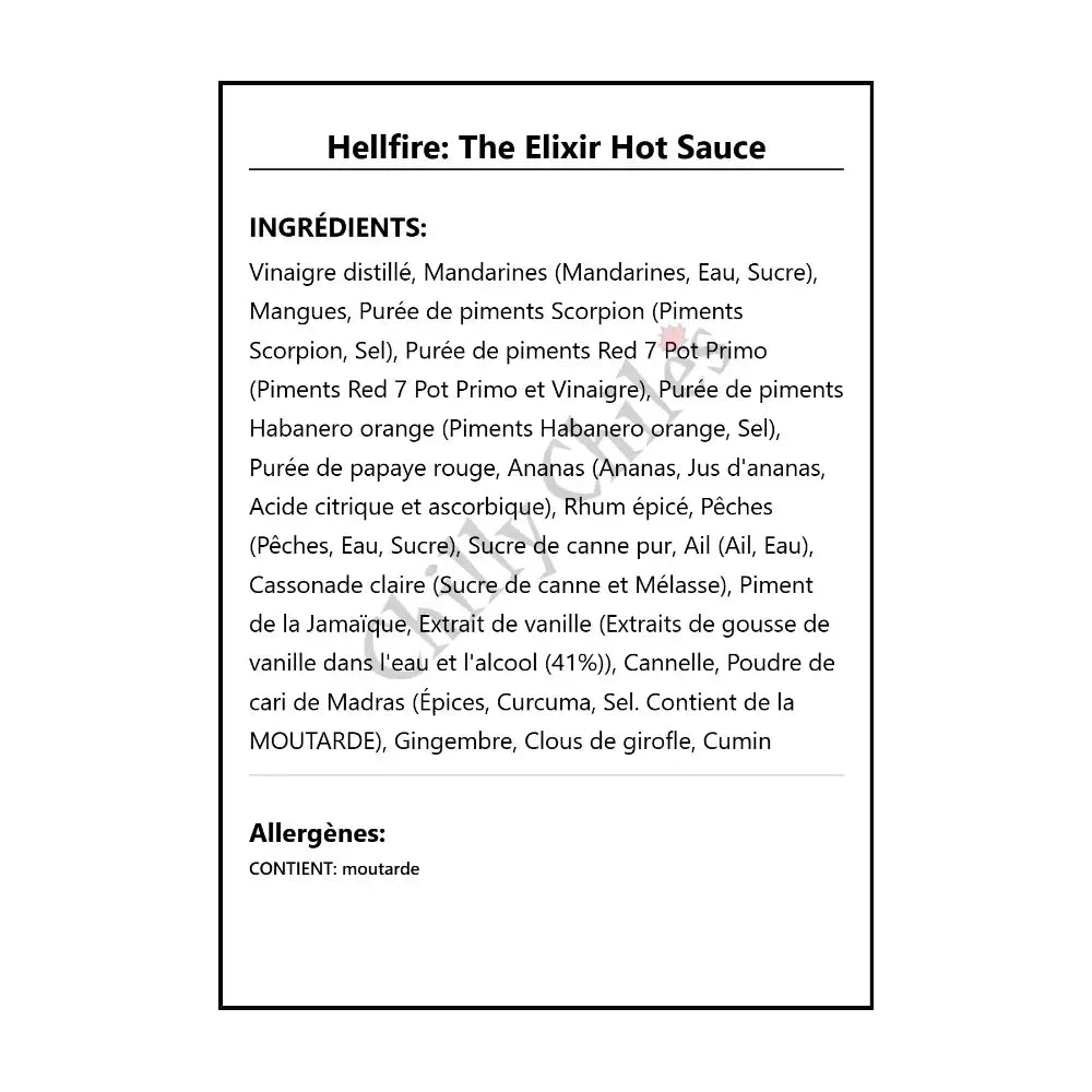 Hellfire: The Elixir Hot Sauce - Hot Sauce