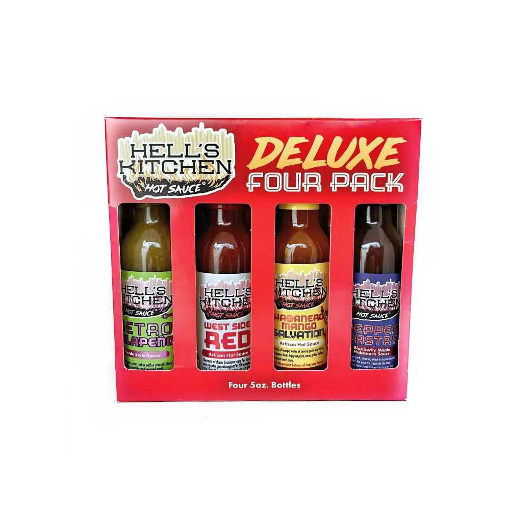 Hell’s Kitchen Deluxe Four Pack Hot Sauce Gift Set