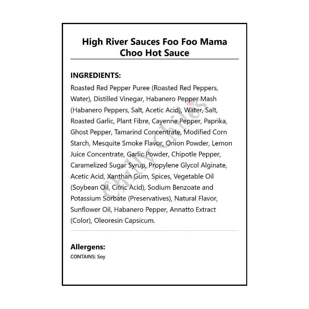High River Sauces Foo Foo Mama Choo Hot Sauce - Hot Sauce