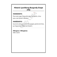 Historic Lynchburg Burgundy Grape Jelly - Condiments