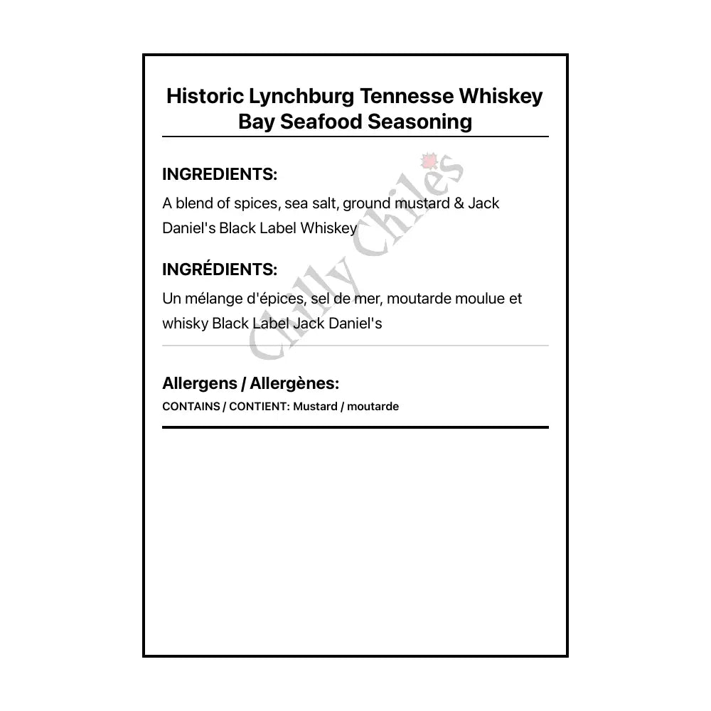Historic Lynchburg Tennesse Bay Seafood Seasoning - Spice/Peppers