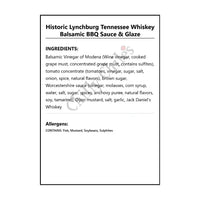 Historic Lynchburg Tennessee Balsamic BBQ Sauce & Glaze - BBQ Sauce