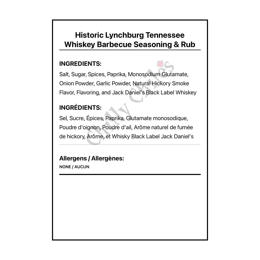 Historic Lynchburg Tennessee Barbecue Seasoning & Rub - Spice/Peppers