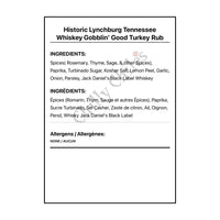 Historic Lynchburg Tennessee Gobblin’ Good Turkey Rub - Spice/Peppers