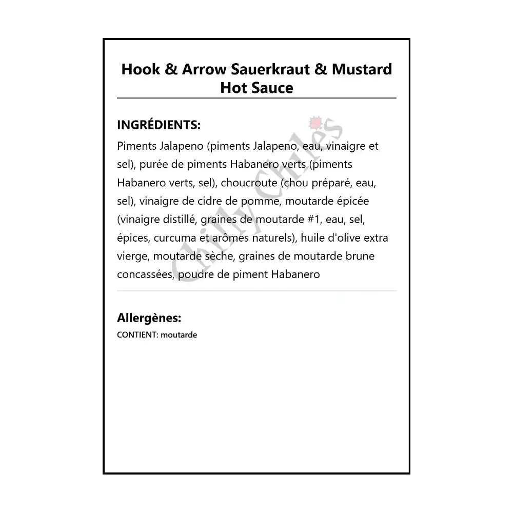 Hook & Arrow Sauerkraut & Mustard Hot Sauce - Hot Sauce