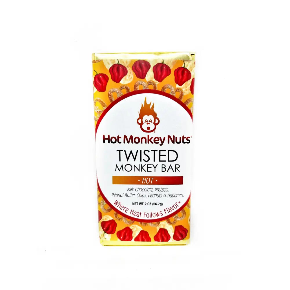 Hot Monkey Nuts Twisted Monkey Chocolate Bar - Snacks