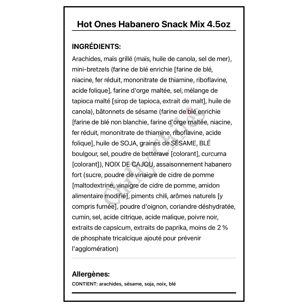 Hot Ones Habanero Snack Mix 4.5oz - Other