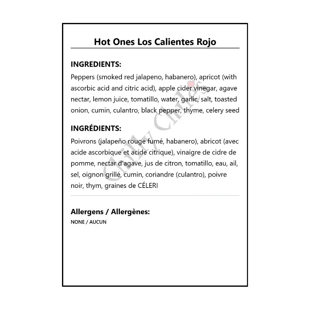 Hot Ones Los Calientes Rojo - Hot Sauce