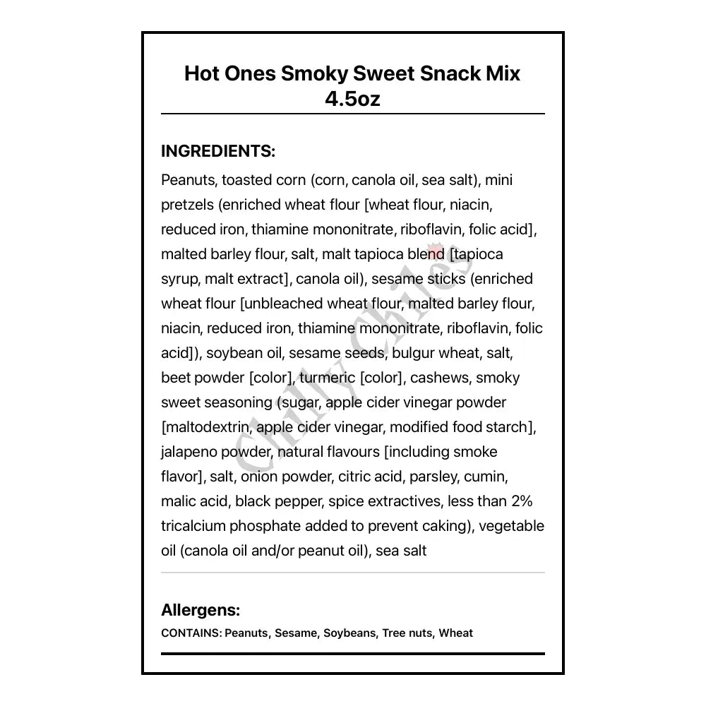 Hot Ones Smoky Sweet Snack Mix 4.5oz - Snacks