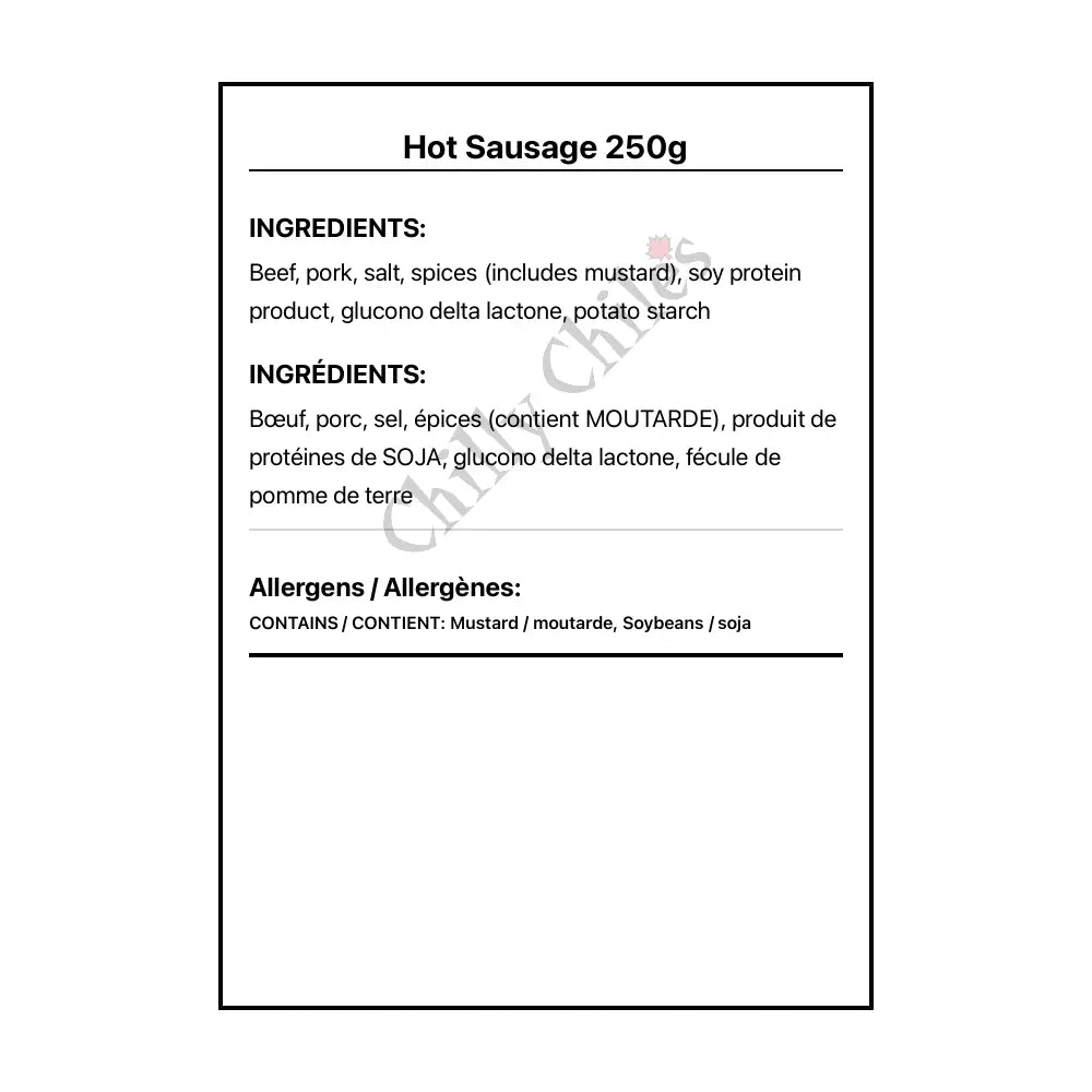 Hot Sausage 250g - Other