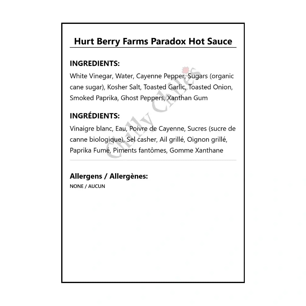 Hurt Berry Farms Paradox Hot Sauce - Hot Sauce
