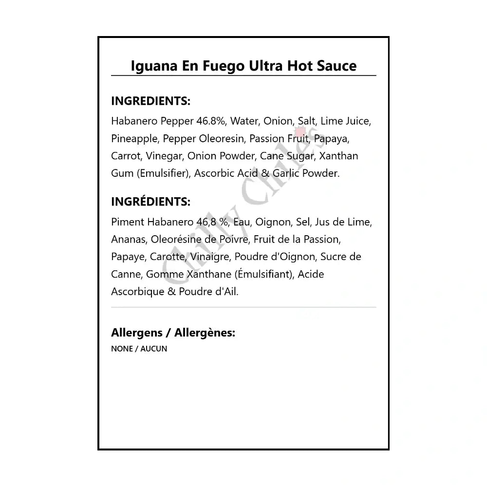 Iguana En Fuego Ultra Hot Sauce - Hot Sauce