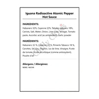 Iguana Radioactive Atomic Pepper Hot Sauce - Hot Sauce