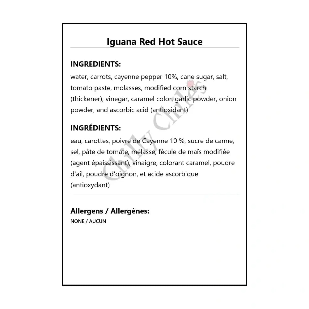 Iguana Red Hot Sauce - Hot Sauce