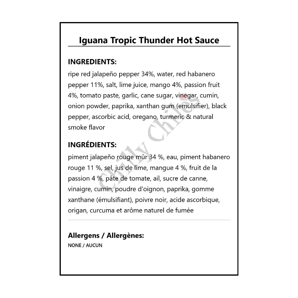 Iguana Tropic Thunder Hot Sauce - Hot Sauce