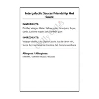 Intergalactic Sauces Friendship Hot Sauce - Hot Sauce