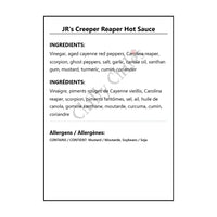 JR’s Creeper Reaper Hot Sauce - Hot Sauce