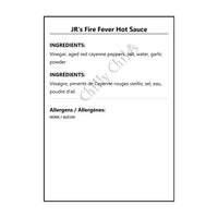 JR’s Fire Fever Hot Sauce - Hot Sauce