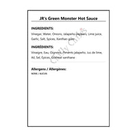 JR’s Green Monster Hot Sauce - Hot Sauce