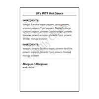 JR’s WTF Hot Sauce - Hot Sauce