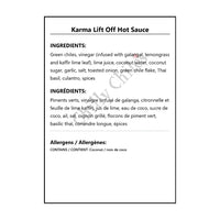 Karma Lift Off Hot Sauce - Hot Sauce
