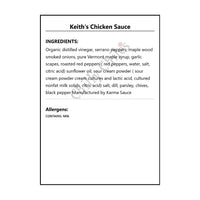 Keith’s Chicken Sauce - Hot Sauce