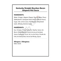 Kentucky Straight Bourbon Bacon Jalapeno Hot Sauce - Hot Sauce