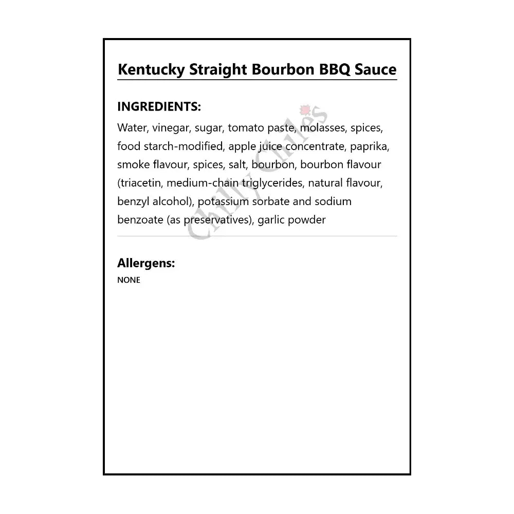 Kentucky Straight Bourbon BBQ Sauce - BBQ Sauce