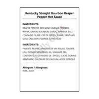 Kentucky Straight Bourbon Reaper Pepper Hot Sauce - Hot Sauce