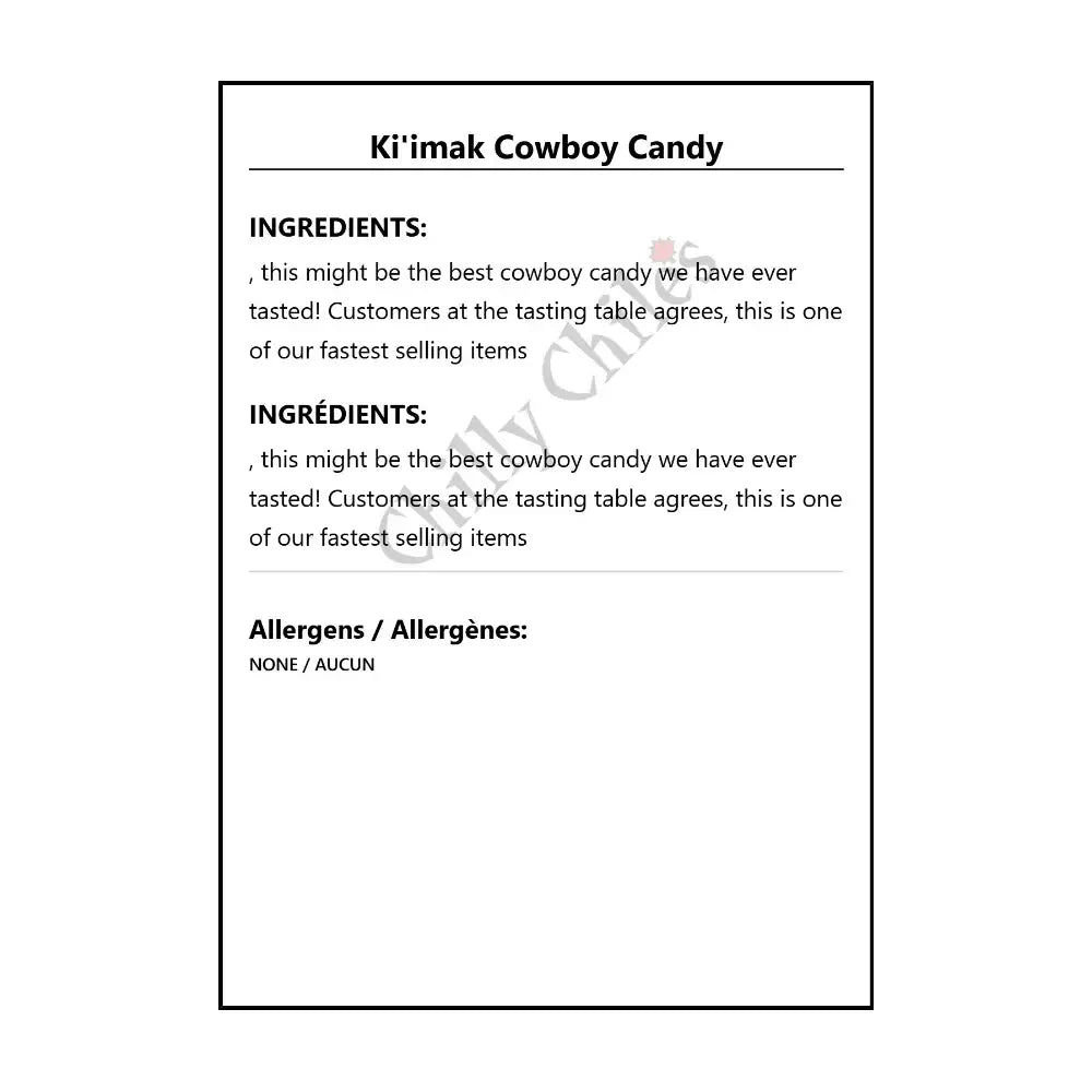Ki’imak Cowboy Candy - Pickled Items