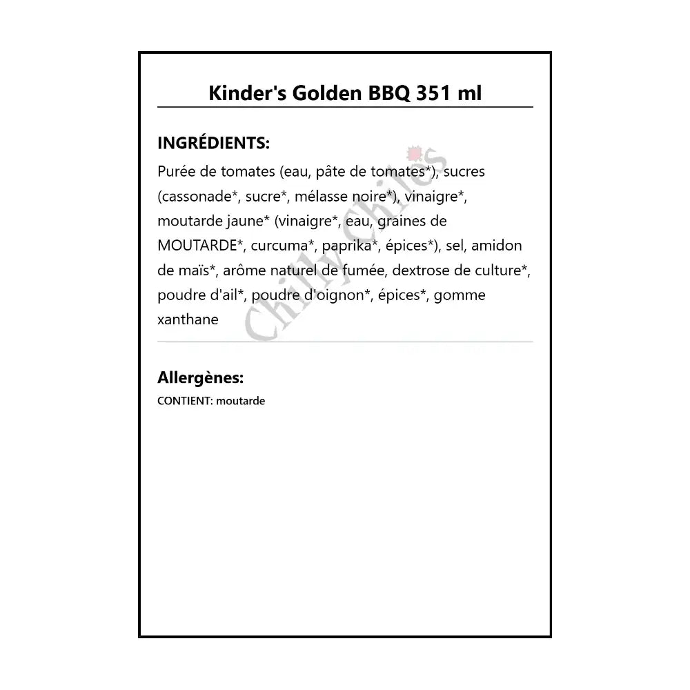 Kinder’s Golden BBQ 351 ml - BBQ Sauce