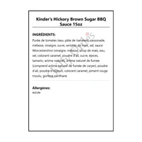 Kinder’s Hickory Sugar BBQ Sauce 15oz - BBQ Sauce