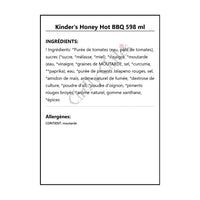 Kinder’s Honey Hot BBQ 598 ml - BBQ Sauce