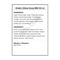 Kinder’s Sticky Honey BBQ 355 ml - BBQ Sauce
