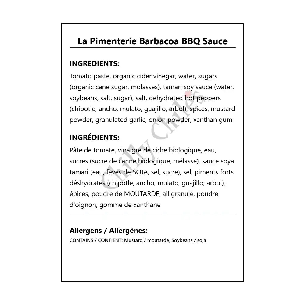 La Pimenterie Barbacoa BBQ Sauce - BBQ Sauce