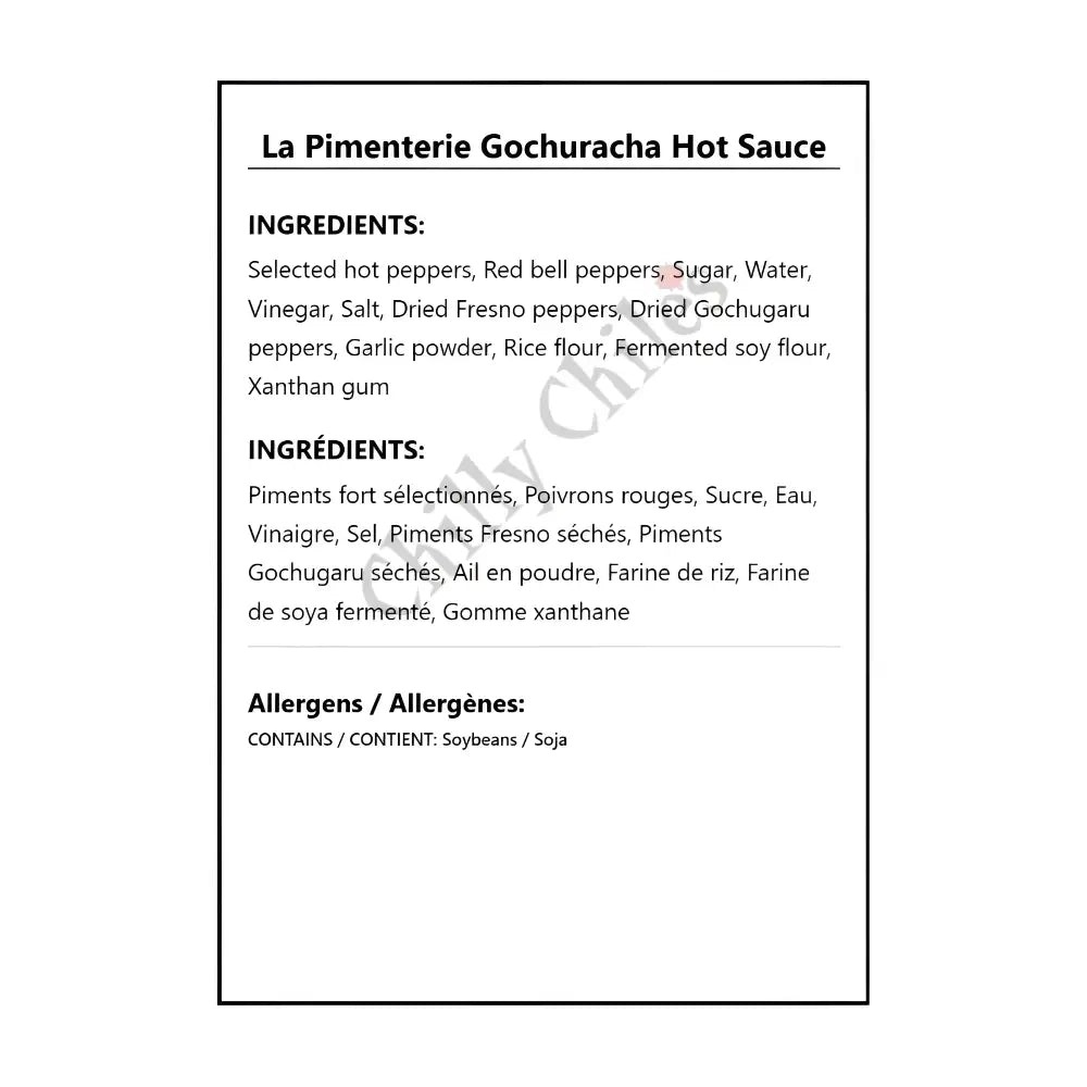 La Pimenterie Gochuracha Hot Sauce - Hot Sauce