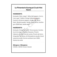 La Pimenterie Kumquat Crush Hot Sauce - Hot Sauce