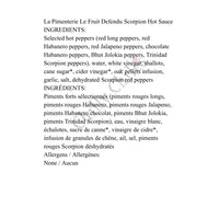 La Pimenterie Le Fruit Defendu Scorpion Hot Sauce - Hot Sauce
