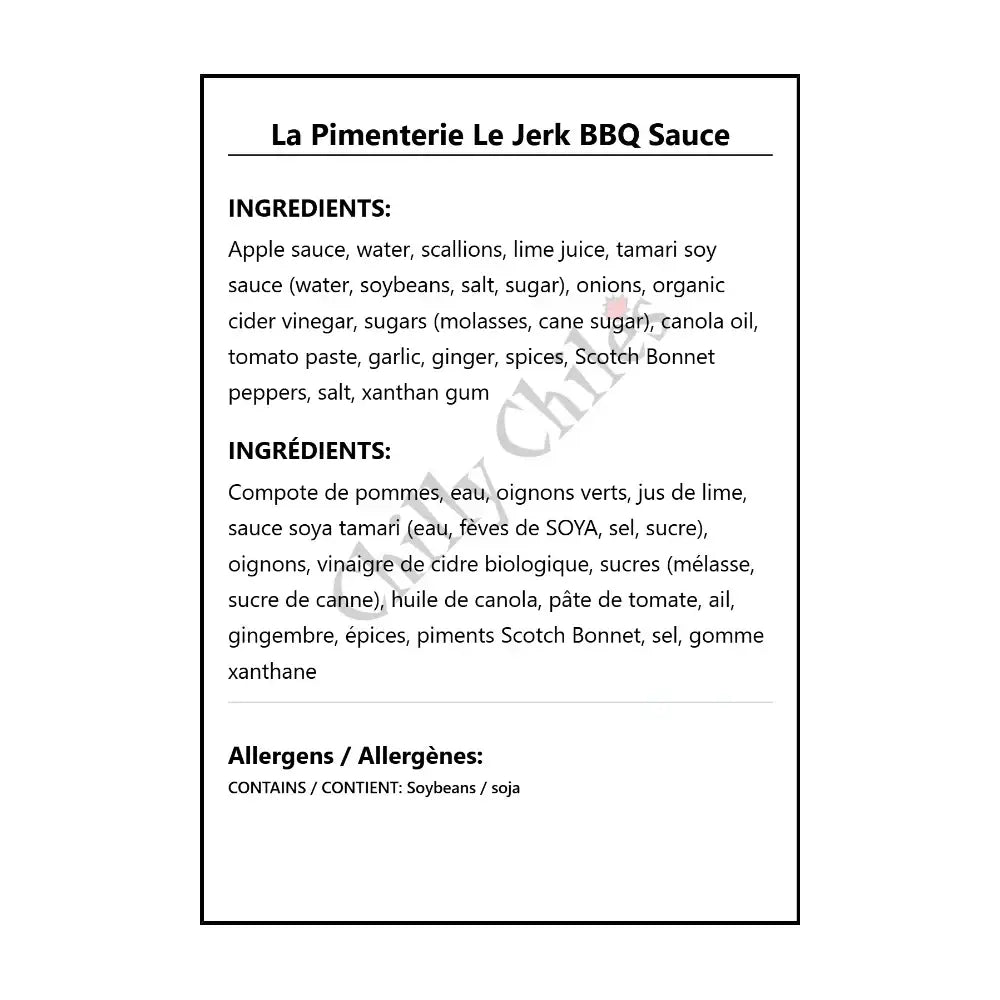 La Pimenterie Le Jerk BBQ Sauce - BBQ Sauce