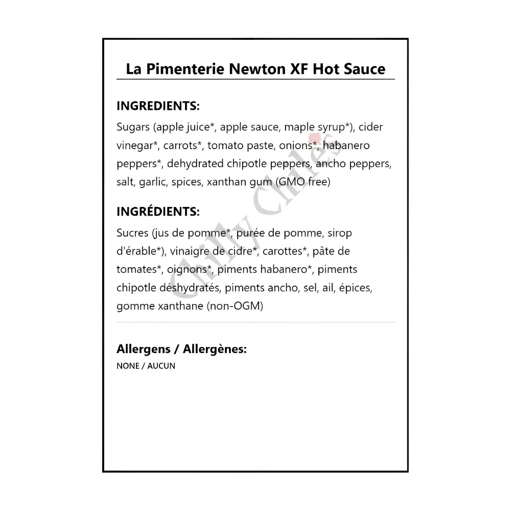 La Pimenterie Newton XF Hot Sauce - Hot Sauce