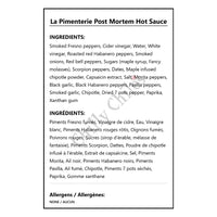 La Pimenterie Post Mortem Hot Sauce - Hot Sauce