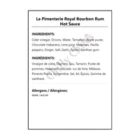 La Pimenterie Royal Bourbon Rum Hot Sauce - Hot Sauce