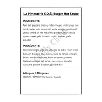 La Pimenterie S.O.S. Burger Hot Sauce - Hot Sauce